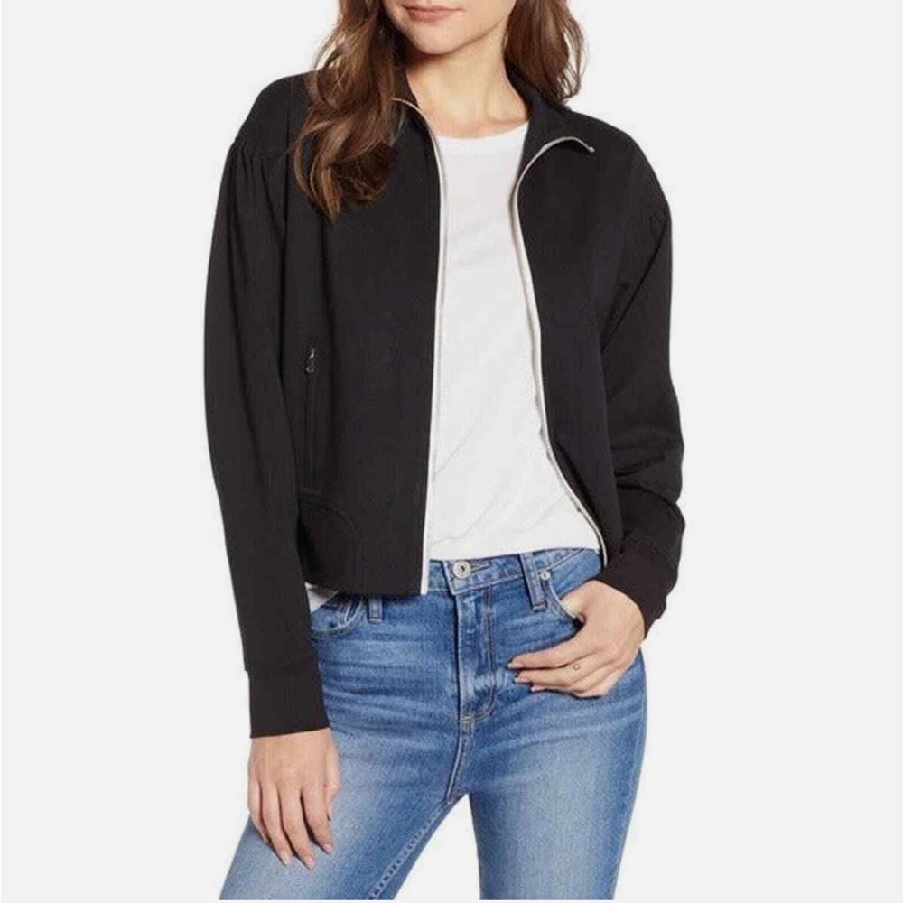 Paige Lorenzo black track jacket sweatshirt